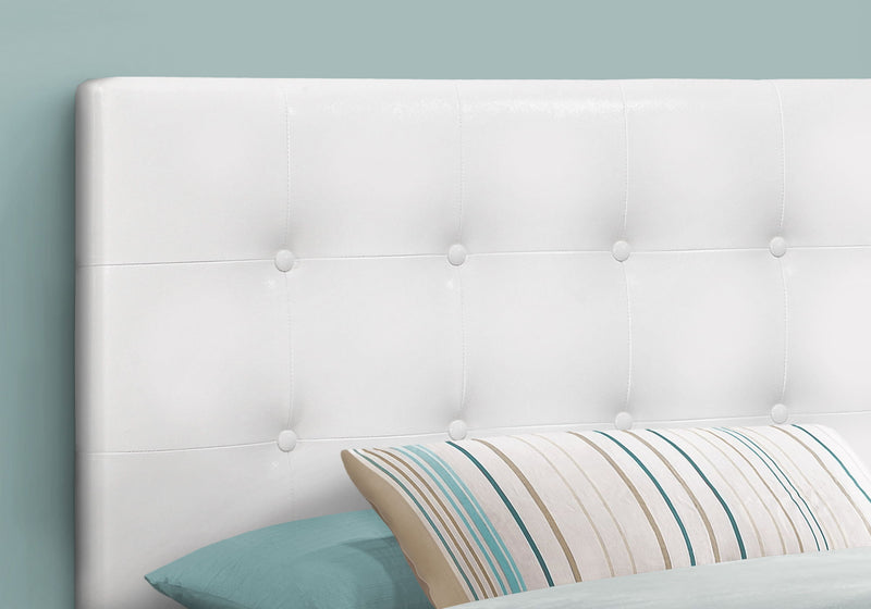 Twin Size, Bed Headboard Only, Upholstered, Transitional - White