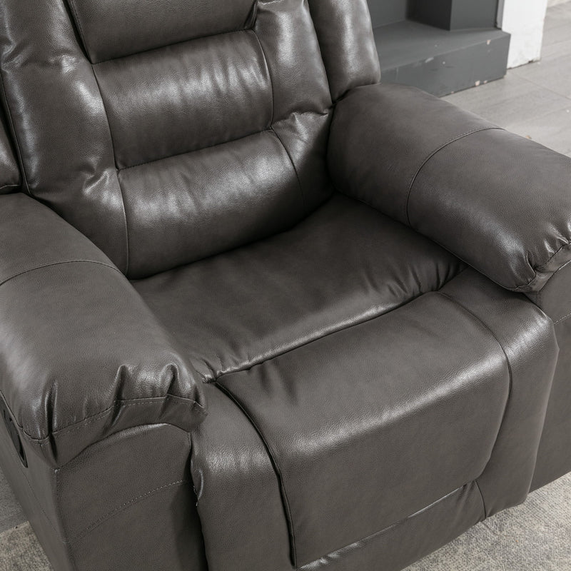 2 Seater Home Theater Recliner Manual Recliner Chair With A Storage Box And Two Cup Holders For Living Room