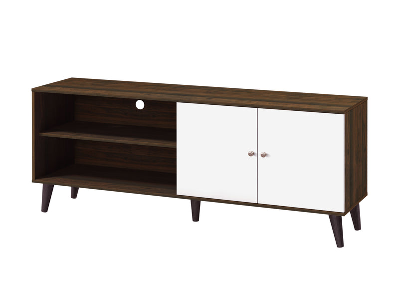 Amidon - TV Stand, With 2 Storage Shelves And 1 Cabinet