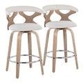 Gardenia - Mid Century Modern Fixed Height Counter Stool With Swivel (Set of 2)