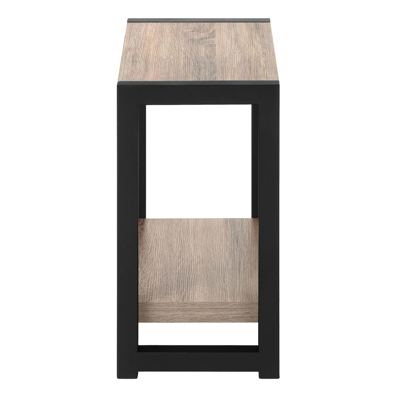 Accent Side Table, Narrow, Small, 2 Tier, Contemporary And Modern