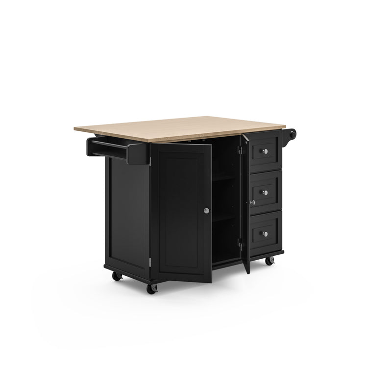 Blanche - Kitchen Cart - Rubber Wood Top