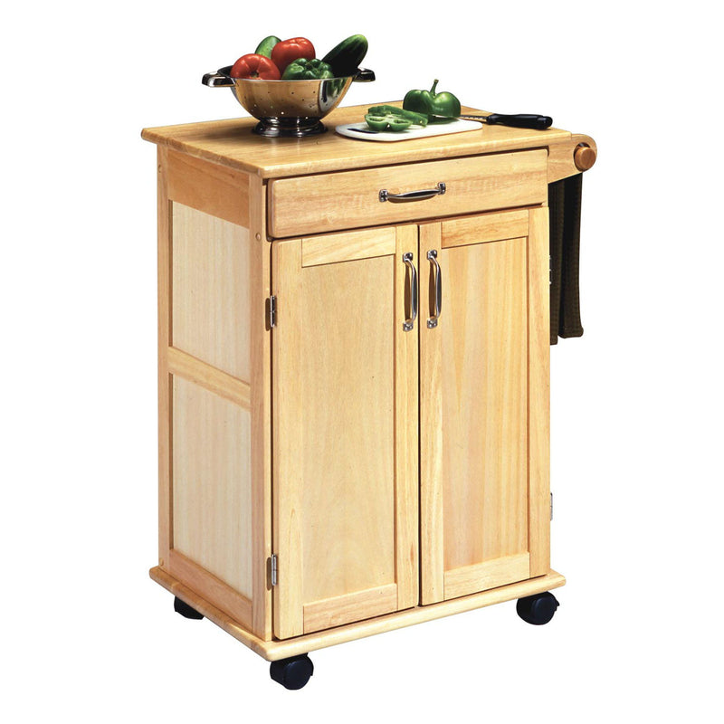 General Line - Kitchen Cart - Wood - Light Brown - 33.75"