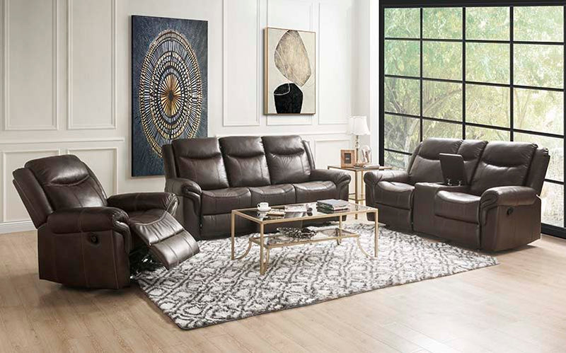 Lydia - Glider Recliner - Brown Leather Aire