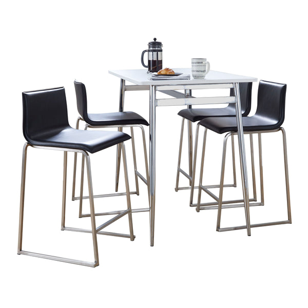 Marcel Mara - 5 Piece Dining Set Upholsted Contemporary Counter Height