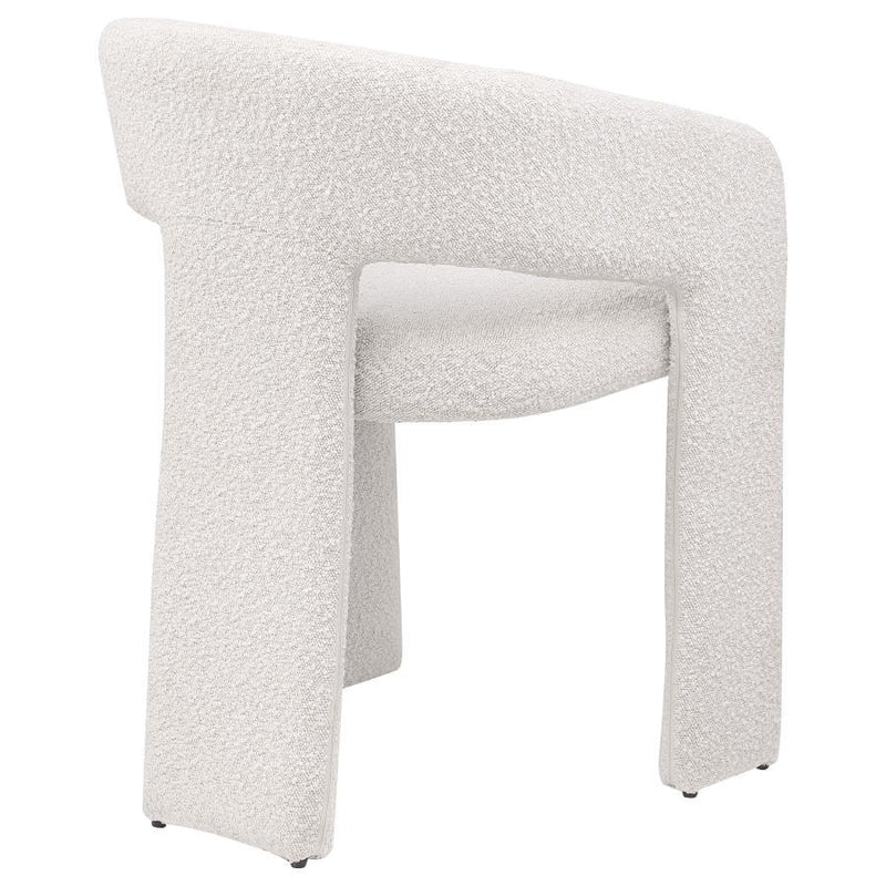 Eudora - Boucle Upholstered Dining Side Chair - Cream