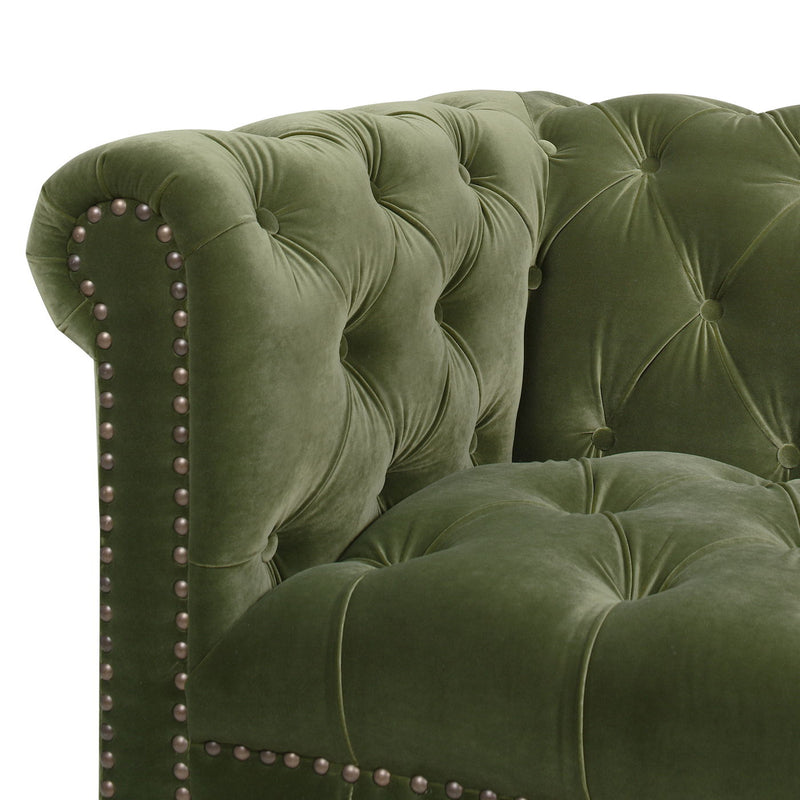 Alto - Tufted Chesterfield Sofa - Olive Green