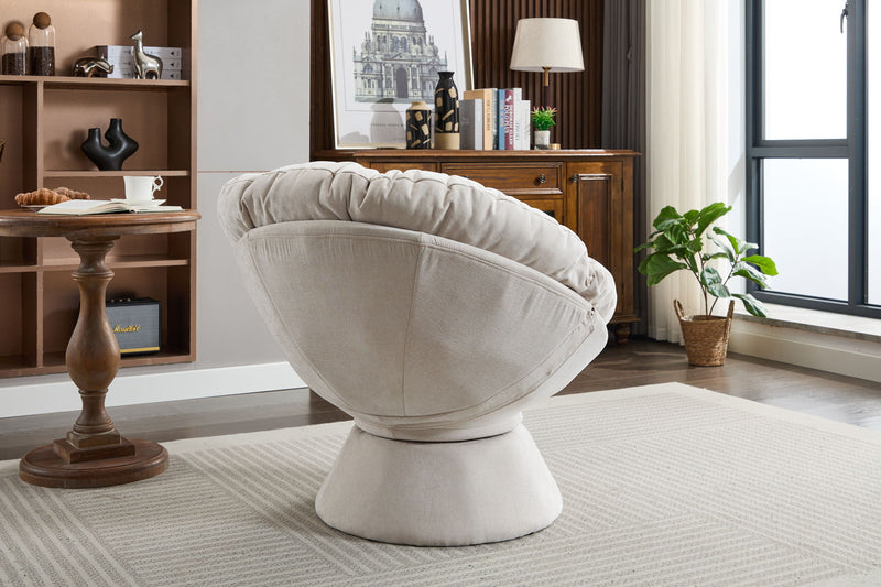 Oversized Swivel Accent Chair, 360 Swivel Barrel Chair, Papasan Chair For Living Room Bedroom