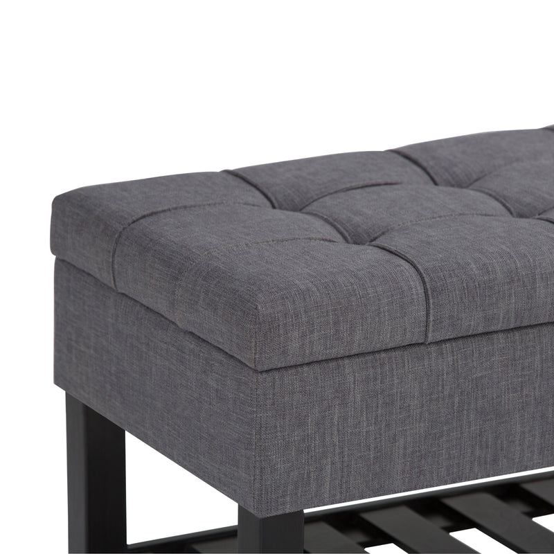 Saxon - Upholstered Transitional Storage Ottoman Bench