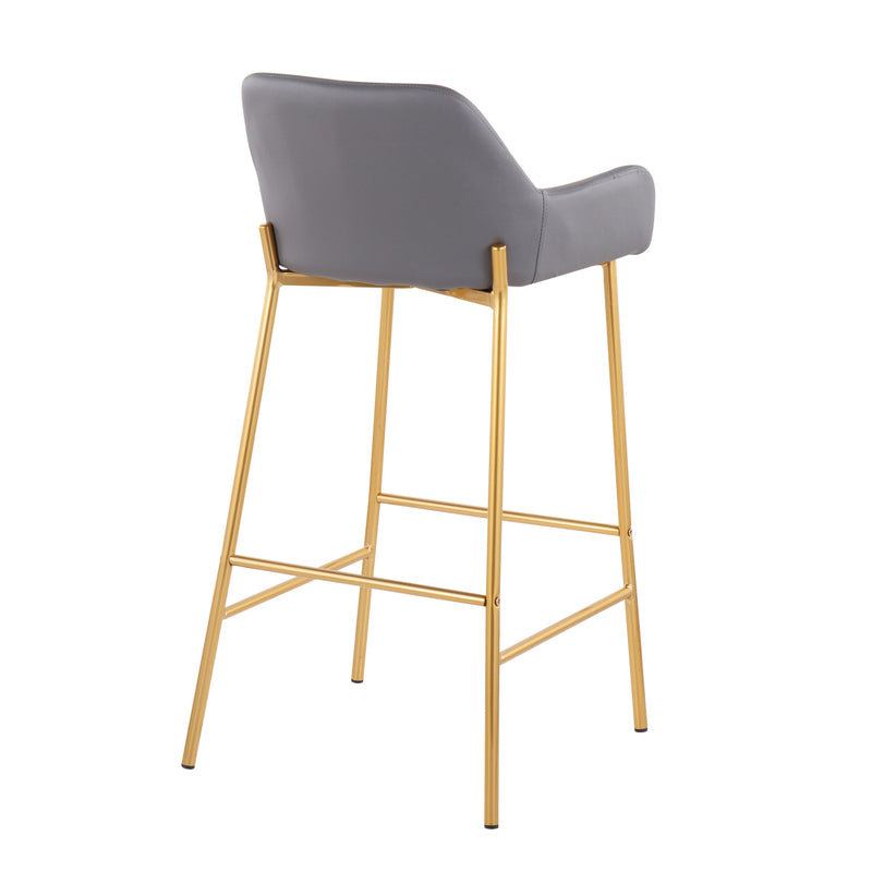 Daniella - Stylish Contemporary Glam Fixed Height Bar Stool (Set of 2)