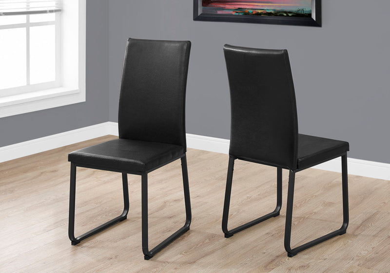 Dining Chair Side Upholstered, For Dining Room (Set of 2) - Black