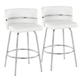 Cinch - Contemporary Fixed Height Counter Stool With Swivel With Round Footrest (Set of 2)