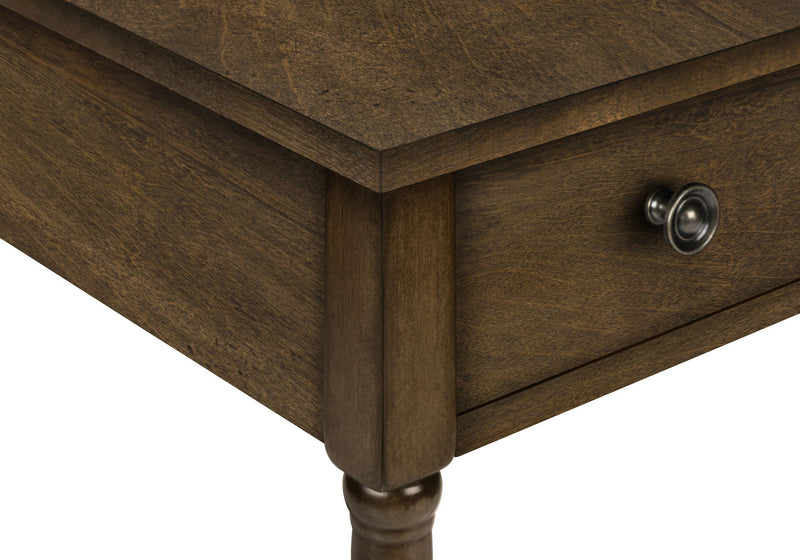 Accent End Table, 2 Tier, Storage Drawer, Traditional Stylish Design