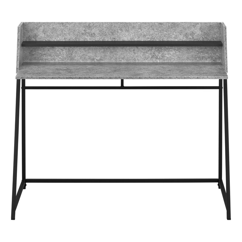 Computer Desk For Home Office, Laptop, Storage Shelves, Marble Look Contemporary & Modern