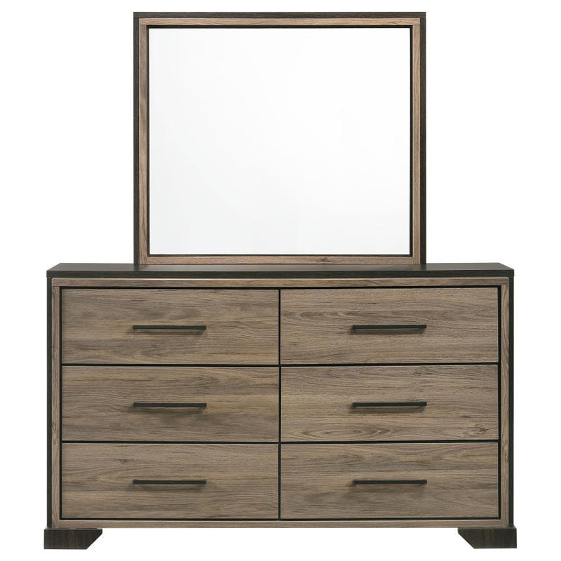 Baker - 6-Drawer Dresser With Mirror - Light Taupe