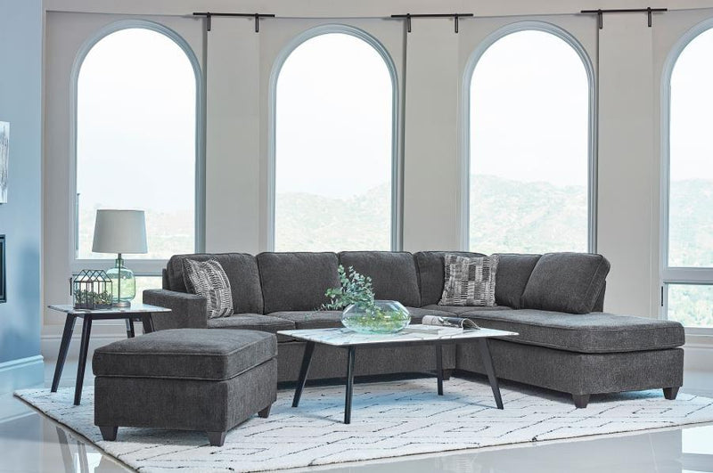 Mccord - Upholstered Track Arm Sectional Sofa - Dark Gray - Atlantic Fine Furniture Inc