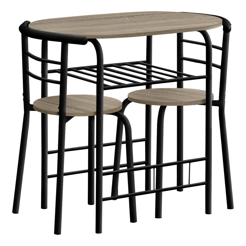 3 Pieces Dining Table Set, Small, Contemporary & Modern