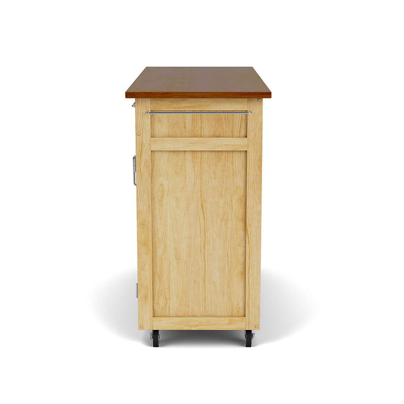 Create-A-Cart - 4 Doors Kitchen Cart - Cherry Wood Top