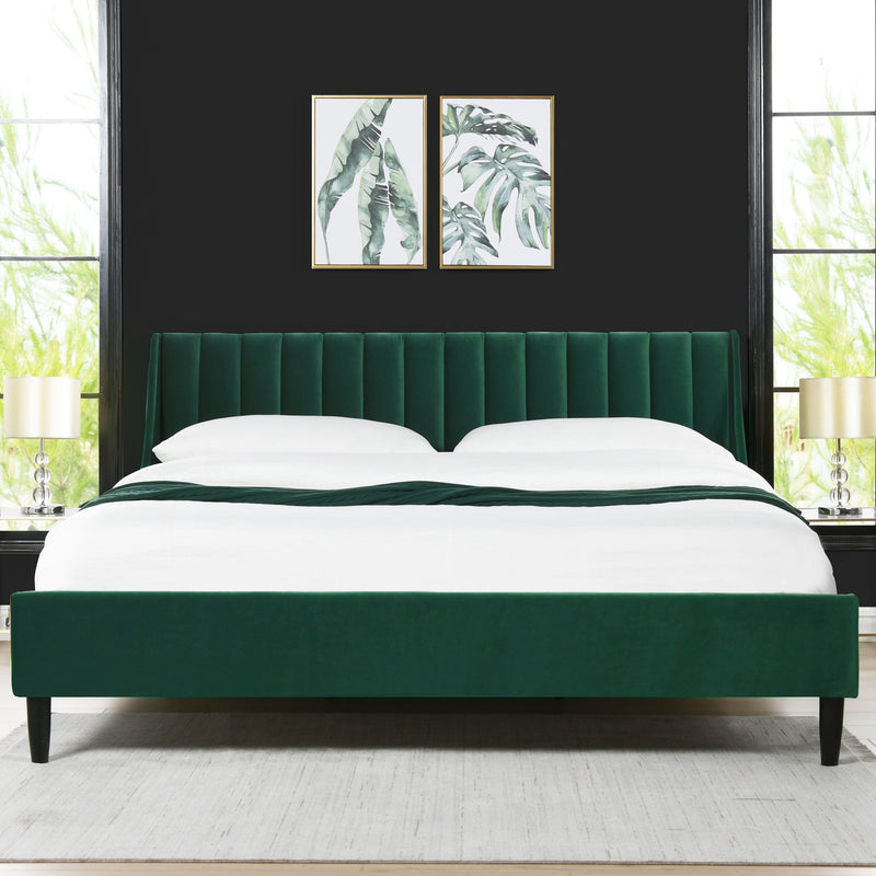 Aspen - Vertical Tufted Modern Headboard Platform Bed Set