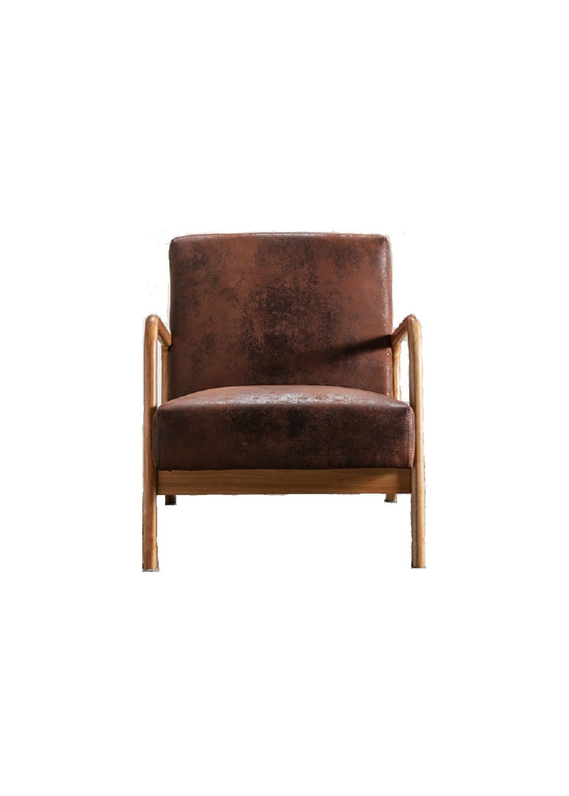 Classic Mid-Century Modern Accent Chairs, Open Framed Armchair With Cushioning