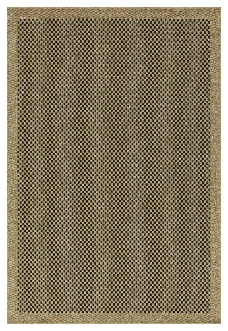 Earth - Indoor / Outdoor Area Rug Polypropylene - Jute / Black