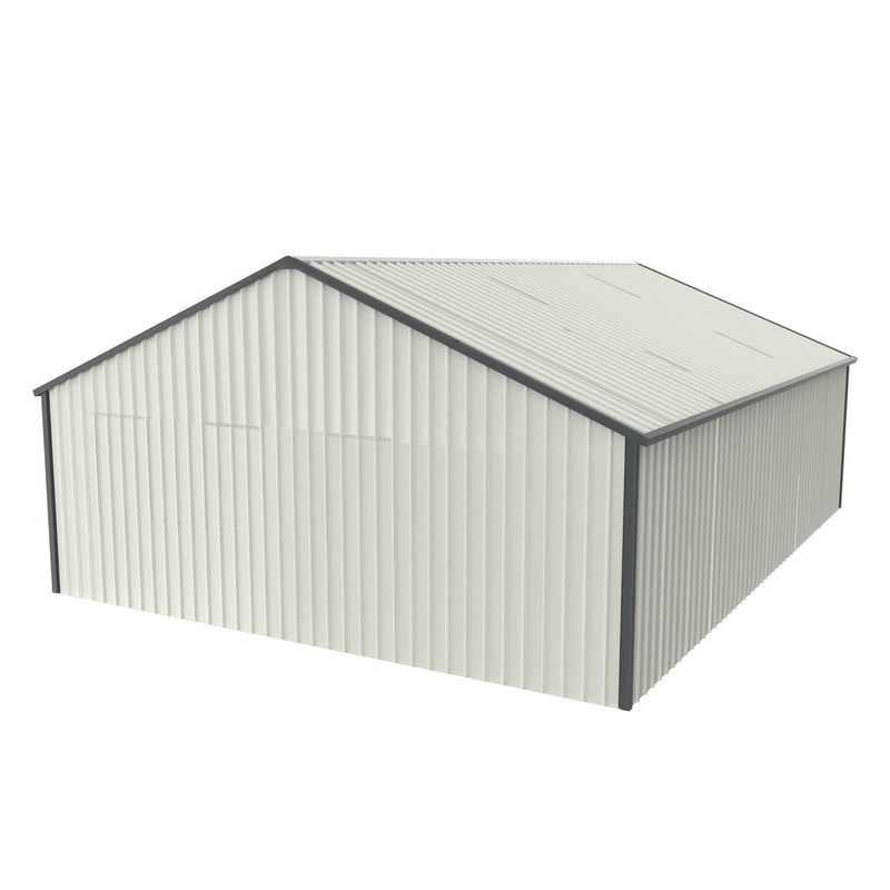 Double Garage Metal Shed With Side Entry Door