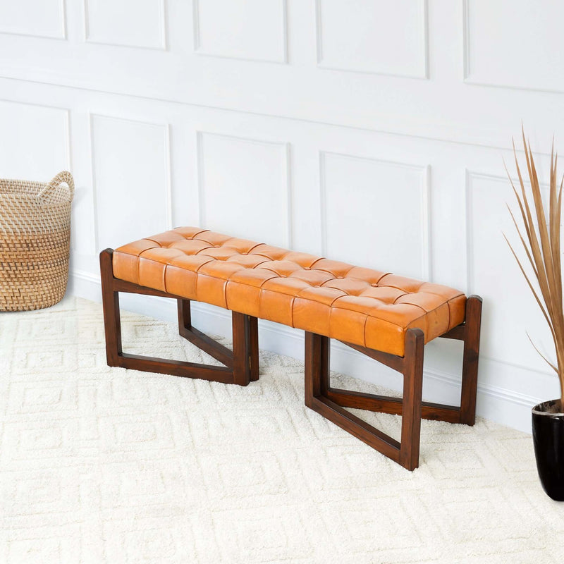 Riley - Bench - Brown / Rustic / Tan