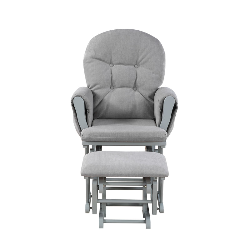 Mason - Glider And Ottoman Gray Wood