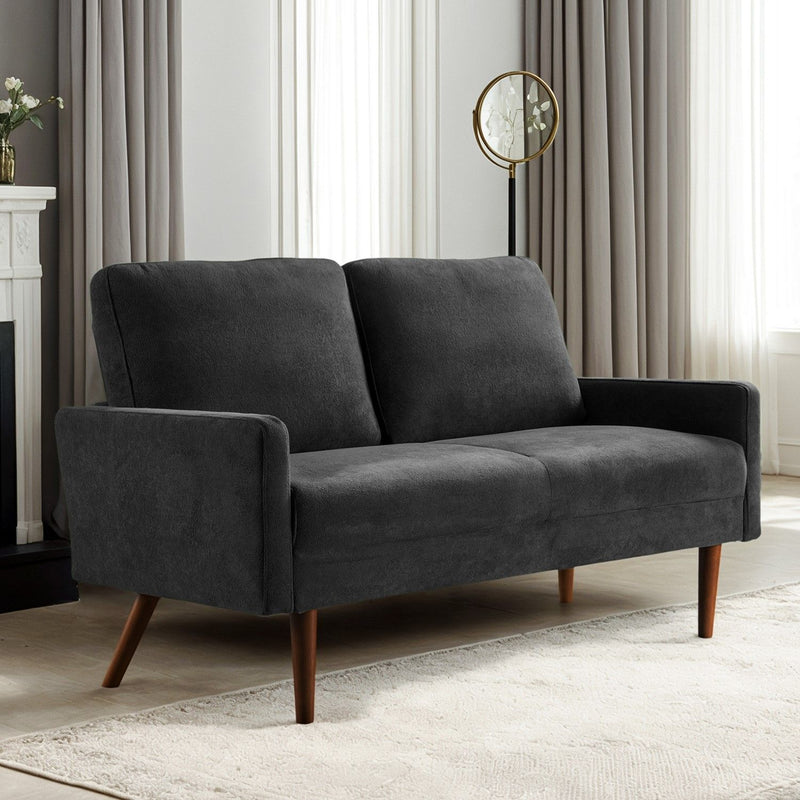 Loveseat Sofa, European Style With Sleek Design, Modern & Vintage Flair, Upholstered 2 Seater Couch