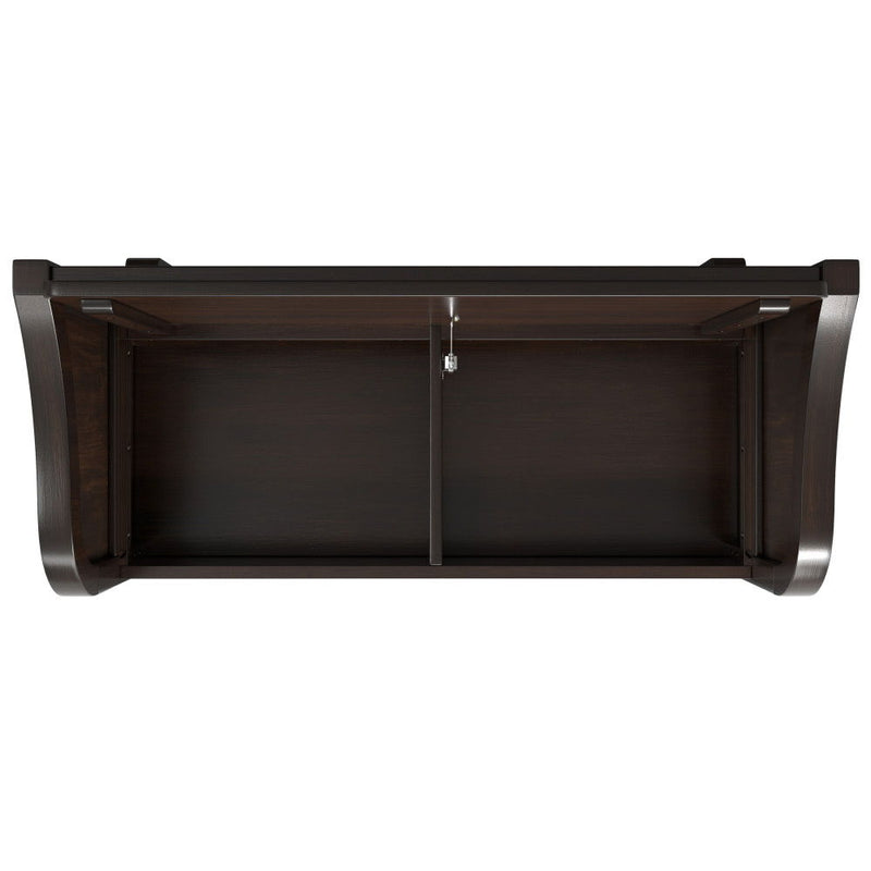 Connaught - Entryway Storage Bench With Shelf - Chestnut