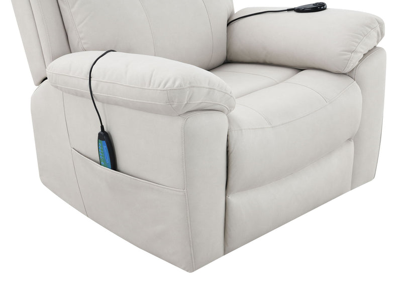 Chriki - Polished Microfiber Power Motion Recliner With Lift Heating Massage Chair