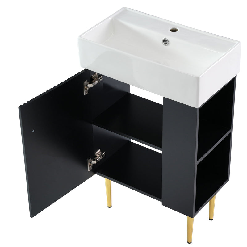 Bathroom Vanity, Combo Cabinet, Bathroom Storage Cabinet, Single Ceramic Sink