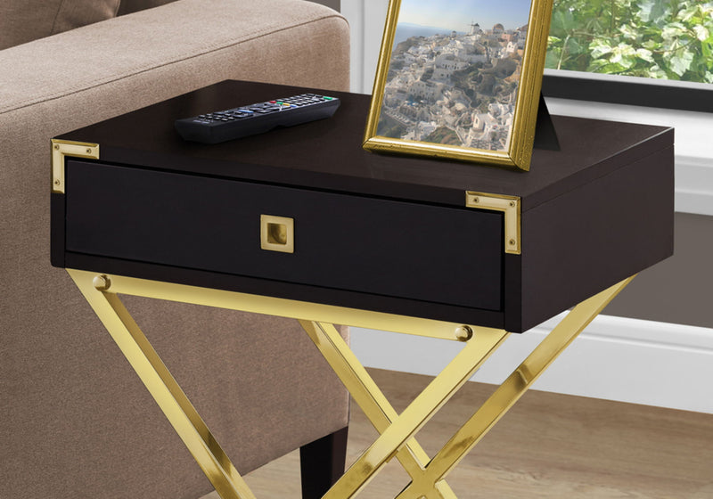 Accent Side Table, Storage Drawer, Stylish Design Contemporary & Modern