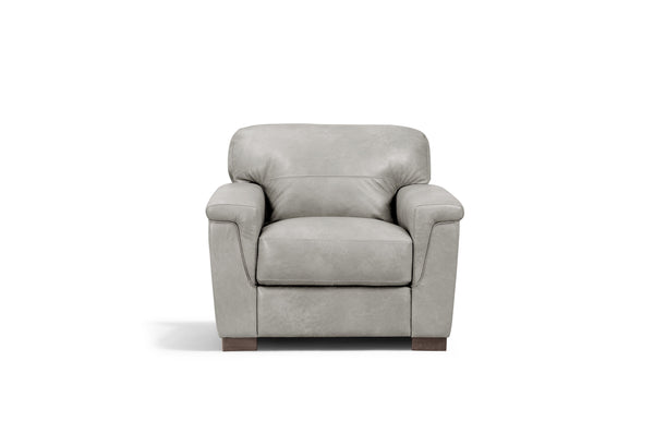 Cornelia - Leather Chair - Gray