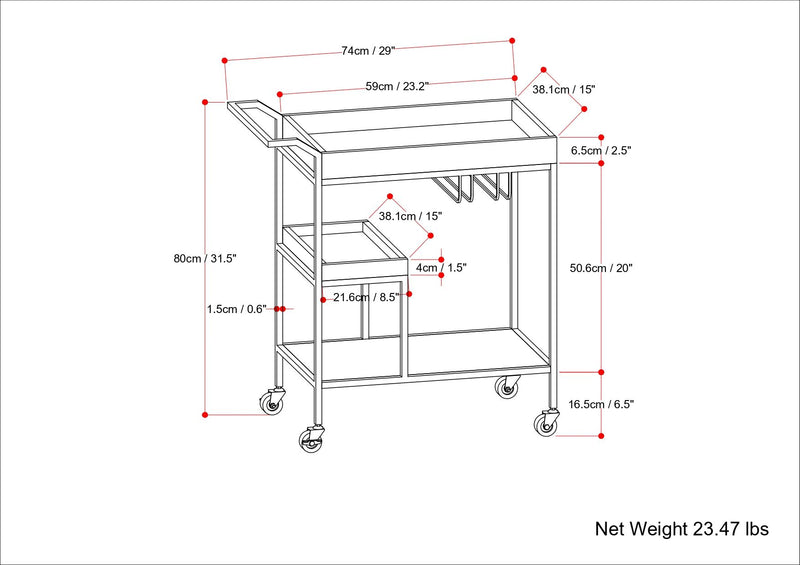 Barnes - Bar Cart - Natural