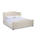 Fontana - Queen Wingback Upholstered Platform Bed Frame