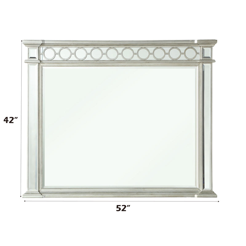 Varian - Mirrored Designed Mirror - Silver