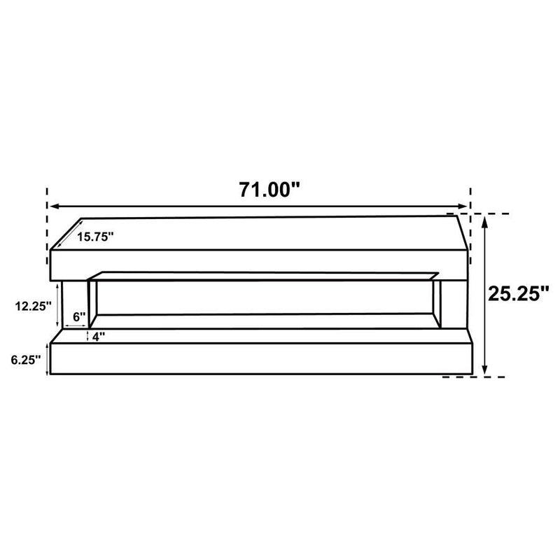 Vallerie - TV Stand With Visual Flame Box