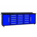 Storage Cabinet With Work Bench (15 Drawers & 2 Cabinets) - Blue