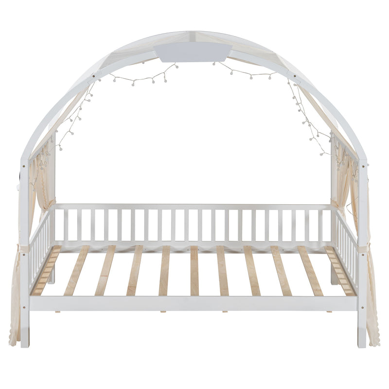 Bed With Arched Roof And 2 Drawers