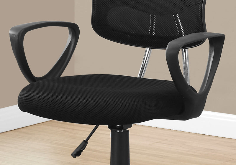 Office Chair, Adjustable Height, Swivel, Ergonomic, Armrests, Mesh, Contemporary / Modern - Black