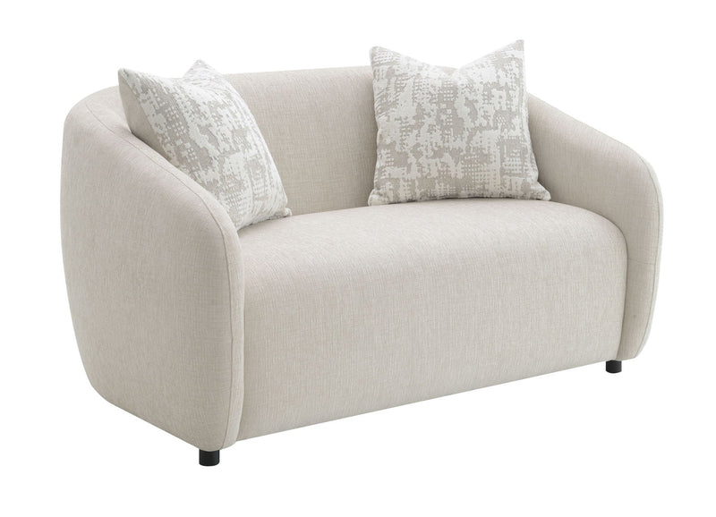 Etienne - Loveseat With 3 Pillows - Beige