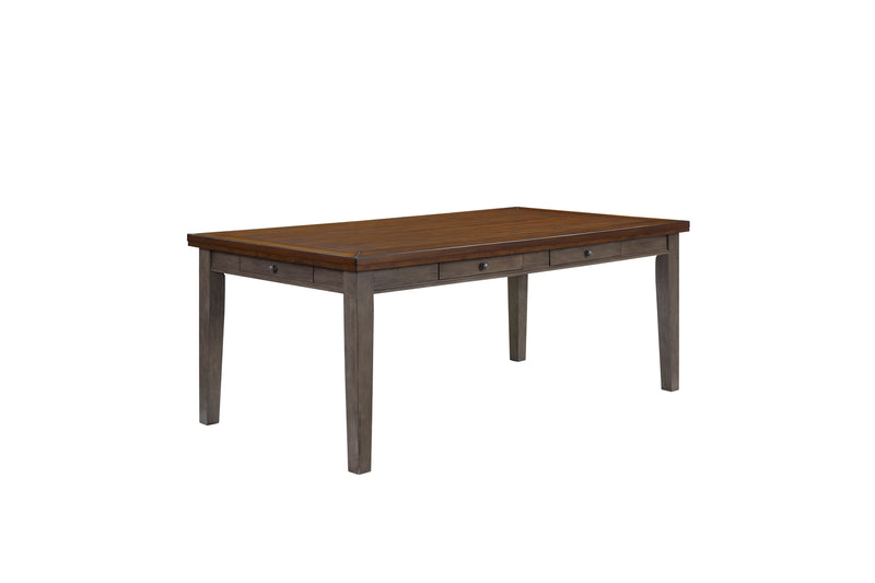 Casual Two Tone 6 Drawer Dining Table - Gray