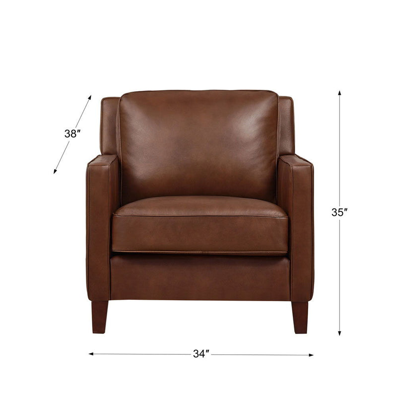 Ashby - Leather Chair - Pecan