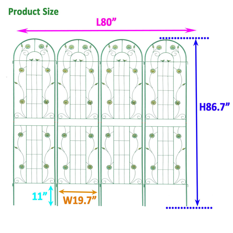 Metal Garden Trellis Rustproof Trellis For Climbing Plant Outdoor Flower Support