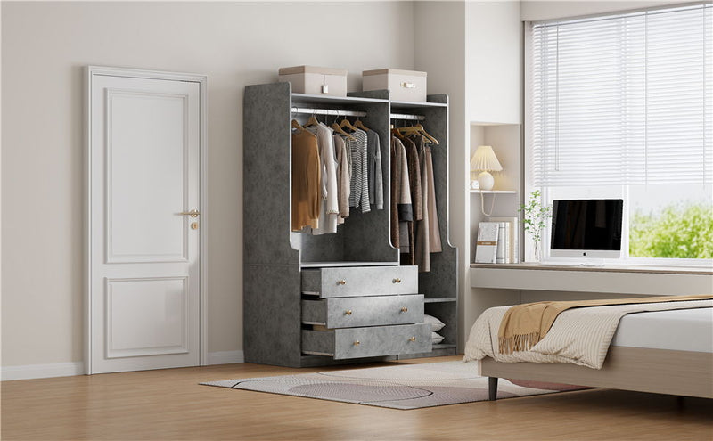 Open Wardrobe Storage For Bedroom