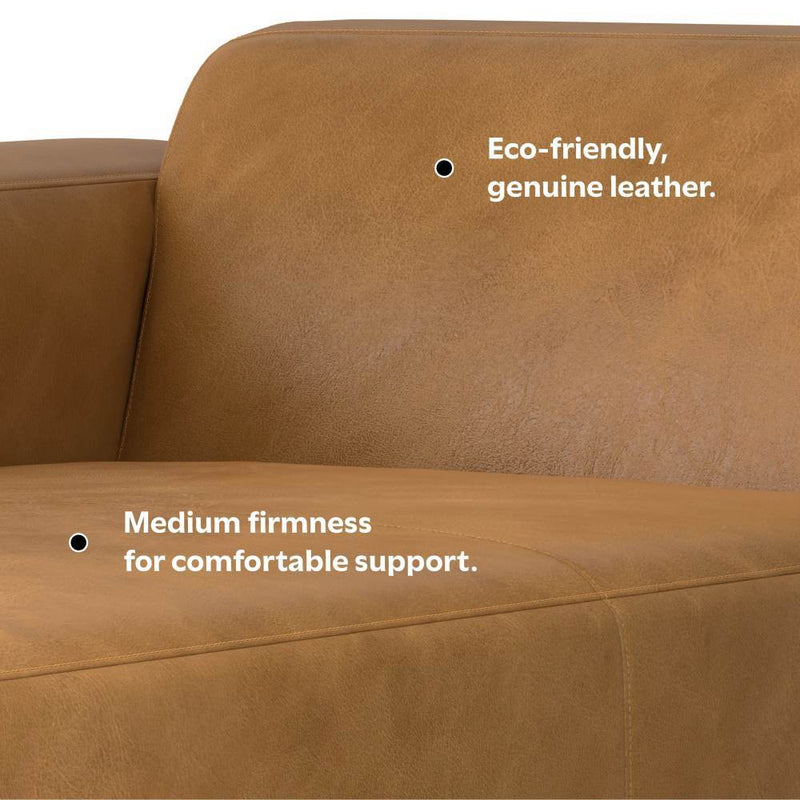 Rex - Left Chaise Sofa Module - Brown