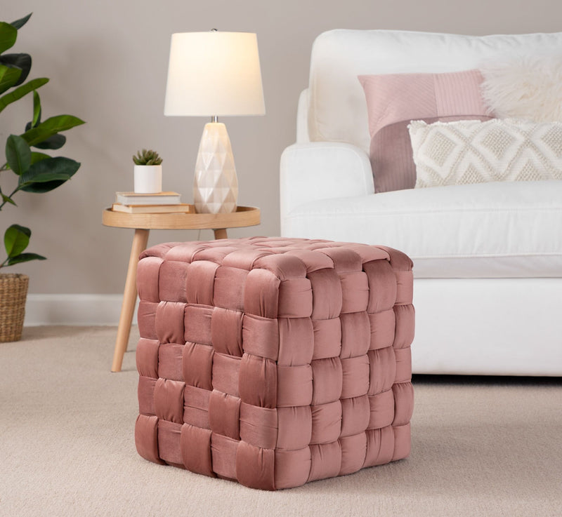 Square Braided Ottoman -