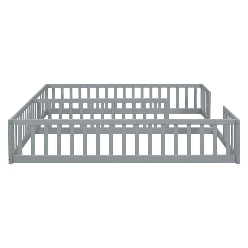 Double Floor Bed With Fence, Guardrails, Without Door