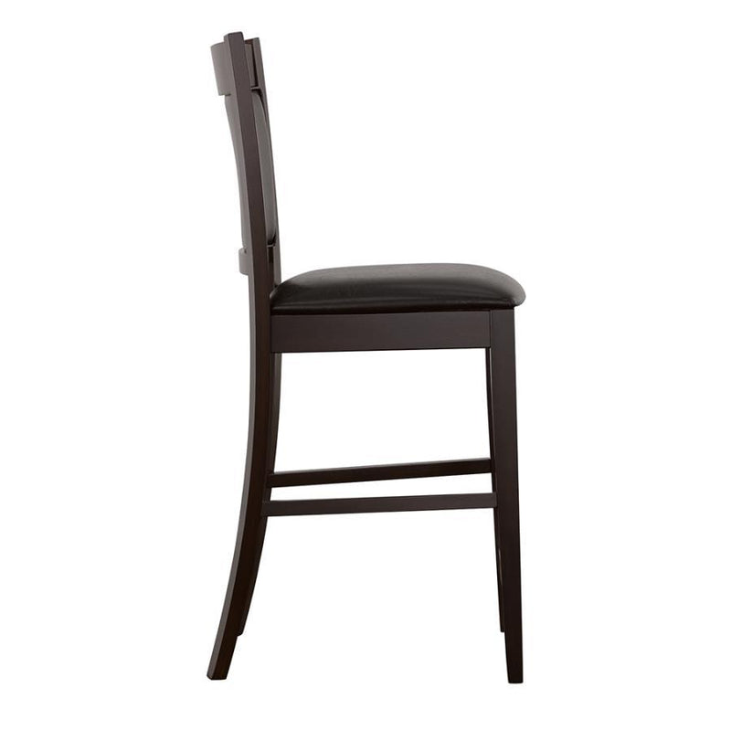 Jaden - Upholstered Counter Chair (Set of 2) - Black And Espresso - Atlantic Fine Furniture Inc